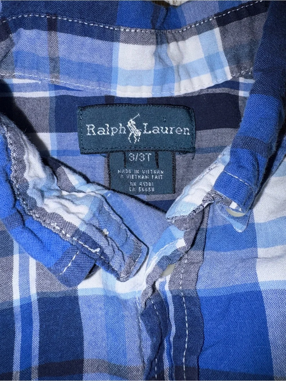 Ralph Lauren Blue Plaid & Blue Gingham Button-Down Shirts